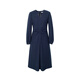 麥檬MM商場(chǎng)同款秋冬時(shí)尚綿羊毛梭織長(cháng)袖連衣裙女5DA394851 藏青 S