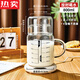 項尚飛德國進(jìn)口品質(zhì)2024水杯高硼硅玻璃杯大容量家用耐高溫牛奶杯帶刻度 【兩種刻度】+V型壺嘴+杯蓋 800ml