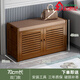 胖東來(lái)品質(zhì)【官方直銷(xiāo)】實(shí)木換鞋凳家用門(mén)口鞋架簡(jiǎn)易客廳簡(jiǎn)約多功 升級加固帶門(mén)款70cm長(cháng)【百葉門(mén)