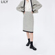 LILY【專柜甄選】秋新款女裝優(yōu)雅小香風(fēng)顯瘦包臀裙高腰半身裙 604米白 L