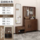 巨萬(wàn)佳木新中式實(shí)木鞋柜掛衣架一體入戶(hù)門(mén)口玄關(guān)柜進(jìn)門(mén)家用客廳收納隔斷柜 鞋柜+衣帽架+換鞋凳【長(cháng)105cm】 送貨上門(mén)免費安裝