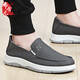布舍元帆布鞋男士韓版一腳蹬平底青年老北京布鞋男411-1729 灰色 43