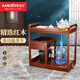 金灶（KAMJOVE）木雕可移動茶車整套茶具 燒水壺一體全自動茶盤實木功夫茶桌套裝 搭配H9茶藝爐