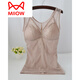貓人（MiiOW）塑身衣帶文胸束身衣免穿內衣收腹束腰美體背心女緊身塑形大碼舒適 肉灰色薄款 現貨 M 90(75-80BCD)