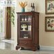 樂(lè )滿(mǎn)庭美式酒柜實(shí)木客廳小酒柜簡(jiǎn)約玻璃門(mén)小戶(hù)型儲物柜0.75米長(cháng)x1.3米高 實(shí)木小酒柜左開(kāi)門(mén)