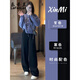 樂芬蘭（LeFenLan）休閑褲女時(shí)尚套裝2025春秋新款搭配一整套小洋裝軟糯毛衣兩件裝 紫色毛衣+黑褲 L
