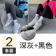 鑫羅圣保春秋季新款打底褲女外穿長(cháng)褲冬季加絨加厚大碼高腰一體褲四季保暖 磨毛絨白條黑色+深灰 XL 大碼（125-160斤穿）