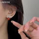 LnieerS925銀紅瑪瑙耳釘秋冬新款女小眾設計高級感紅色耳環(huán)氣質(zhì)蝴蝶耳飾 紅瑪瑙蝴蝶結耳釘【925銀】