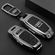 S.CHUANG2025款奧迪A6L鑰匙套新款a7專(zhuān)用q8車(chē)a6殼a3 A8L q7男金屬高檔包扣 G款【墨玉黑】皮帶扣
