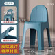 豚鹿塑料小凳子加厚家用椅子換鞋凳寶寶靠背椅成人茶幾矮凳沙發(fā)穿鞋凳 古典藍【成人款】