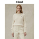 ELAND衣戀毛衣女夏日棉花糖變形絞花長(cháng)袖上衣25秋新款 燕麥色(33)OATMEAL S