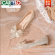 卡帝樂(lè )鱷魚(yú)（CARTELO）法式訂婚鞋女秀禾服公主婚紗兩穿低跟孕婦新娘水晶平底鞋不易累腳 香檳色平底 2cm 37
