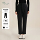 片斷休閑褲女冬季新款氣質(zhì)通勤錐形褲顯瘦設計經(jīng)典直筒長(cháng)褲 黑色 L 165/72A