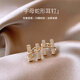 DAISY DREAM金色H字母蛇形耳釘2025新款爆款高級(jí)感氣質(zhì)輕奢耳環(huán)女百搭耳飾品 金色蛇形字母H耳釘