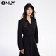 ONLY秋季時(shí)尚簡(jiǎn)約翻領(lǐng)直筒短款西裝牛仔外套女|124155001 J19 黑牛仔 160/80A/S