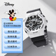 迪士尼（Disney）學(xué)生電子手表男孩女生初高中小學(xué)生兒童夜光防水腕表生日禮物 黑白色【大款】15052B1