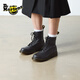 馬丁博士（Dr.Martens）1460 Virginia英倫風(fēng)男女款早秋荔枝紋軟皮馬丁靴 黑色 38