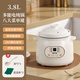 MILA MOURSI陶瓷電燉鍋家用多功能電燉蠱煮粥神器大容量全自動(dòng)煲湯燉湯快燉插電燉盅嬰兒寶寶輔食鍋 亮白色 可燉8碗湯/粥 3.8L