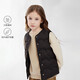 笛莎（DEESHA）童裝女童2025秋冬中大童女孩多色輕薄圓領(lǐng)羽絨馬甲 黑色 120