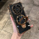 秒揚 四角氣囊防摔全包鏡頭帶支架適用華為mate60pro手機殼透明手機套mate70pro高級感保護套 土豪金【四角氣囊-折疊磁吸支架】 華為 Mate 40 Pro