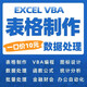 Excel表格制作代做VBA代做宏編程序定制作圖表設(shè)計(jì)函數(shù)據(jù)處理統(tǒng)計(jì)分析辦理 VBA制作 函數(shù)定制