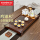 金灶（KAMJOVE）雞翅木茶具燒水壺一體全自動(dòng) 茶盤(pán)套裝茶臺電茶爐整套茶具K-185 配茶爐G9+陶瓷茶具+茶渣桶