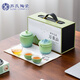 蘇氏陶瓷（SUSHI CERAMICS）國(guó)潮茶具輕舟已過萬重山一壺二杯茶葉罐茶巾功夫茶具伴手禮J1060