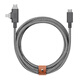 NATIVE UNION 適用于蘋果iPhone16/15Pro數(shù)據(jù)線充電線器max二合一14快充240W雙頭閃充Type-c華為iPad平板筆記本 斑馬紋 2.4m