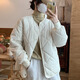 妙奕嘉小香風(fēng)棉服外套女2025新款秋季棉襖棉衣高級感短款小個(gè)子韓版洋氣 無(wú)領(lǐng)菱格棉服【米白】 S 【建議85-105斤】