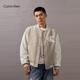 Calvin KleinJeans春秋男士ck休閑通勤學院風撞色拼接刺繡棒球服外套J324433 PED-奶茶咖 M