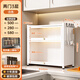 七序廚房調(diào)料品收納柜多功能臺(tái)面調(diào)料架多層帶門(mén)防塵調(diào)味料儲(chǔ)物柜子 白【三層二門(mén)】長(zhǎng)50寬28高58cm