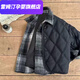 雷姆汀男童假兩件棉服2025冬款外套小童裝襯衫棉襖寶寶棉衣外套 黑色輕薄款夾棉外套 90 適合身高80厘米左右
