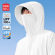 名創(chuàng)優(yōu)品（MINISO）防曬衣男夏季戶外遮陽大帽檐upf100+冰絲涼感皮膚衣服 白 L