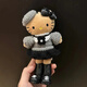 三麗鷗（SANRIO）冬日毛衣系包包掛件長(cháng)腿hellokitty書(shū)包掛飾公仔毛絨女生玩偶 灰毛衣黑裙長(cháng)腿kitty掛件 帽子+