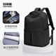 輕騎者電腦包雙肩包女2025高中大容量書(shū)包大學(xué)生時(shí)尚背包出差旅行包男士 黑色【電腦隔層/可套行李箱】