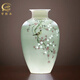賀隆來(lái)景德鎮(zhèn)陶瓷器花瓶禮物大師手繪粉彩家居客廳插花擺件高檔裝飾禮品 高峰半刀泥 凌寒溢香