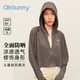 OhSunny防曬衣女透氣連帽寬松披肩防紫外線外套 SLC4M247T 摩卡灰 M 