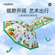 彌鹿（MiDeer）兒童雨傘聯(lián)名X宮西達也恐龍小學生幼兒園寶寶雨衣雨披長柄傘禮物 透明雨傘-春日花園