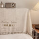理沙星樹(shù)床頭蓋布法式輕奢蕾絲鏤空球球花邊床頭套罩床頭套全包靠背罩防塵 米亞花園小穗花邊蓋巾 1.8米床 寬201高110cm