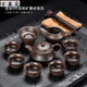 古晏瓷高檔茶具紫砂功夫茶具套裝辦公室用茶具套裝2024新款紫砂茶具套裝 萬福紫砂仿古壺9件套（送茶巾筆）