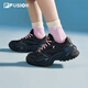 FILAFUSION斐樂潮牌趙露思同款女鞋EVA軟糖厚底潮鞋新款休閑鞋老爹鞋 黑舞鞋/魚子灰-TC 35.5