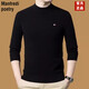 Manfredi poetry輕奢品牌羊絨衫男半高領(lǐng)秋冬新款針織毛衣加厚打底百搭上衣 黑色半高領(lǐng) XL （建議135-155斤）