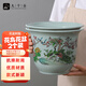 九千谷花盆樹(shù)脂 國風(fēng)家用辦公室陽(yáng)臺養花種植盆栽口徑18花鳥(niǎo)花盆2個(gè)4459