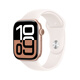 Apple Watch Series 10 智能手表42毫米玫瑰金色鋁金屬表殼淡桃粉色運(yùn)動(dòng)型表帶M/L移動(dòng)補(bǔ)貼【GPS】