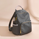 古森奴時(shí)尚撞色牛津布雙肩包女日韓輕便防水通勤尼龍背包旅游防盜帆布包 21-187707-1灰色小號 可裝平板