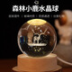 TaTanice水晶球擺件桌面夜燈女生小鹿玻璃球兒童發(fā)光玩具女孩開(kāi)學(xué)生日禮物