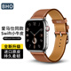 BHO適用蘋果手表表帶apple watch新款s10/ultra2手表帶真皮iwatch s9/8/7/6/5/se愛馬仕小牛皮表帶