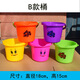 華智小桶加厚兒童玩具桶塑料玩沙小桶幼兒園寶寶戲水小水桶釣魚池水桶 B款桶