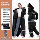 木笛簫冬季釣魚連體羽絨服東北零下40度加厚加絨冷庫防寒服褲一體騎行服 黑色常規(guī)男加棉連體款加棉保暖-2 3XL