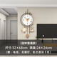久久達奶油風時鐘掛墻客廳2025年新款餐廳墻裝飾畫簡約網(wǎng)紅創(chuàng)意石英鐘表 福鹿生財-小號【68X32CM】